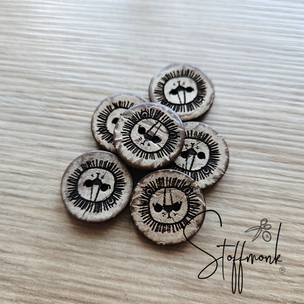 Kokos Knopf   - 20 mm - "Löwe"